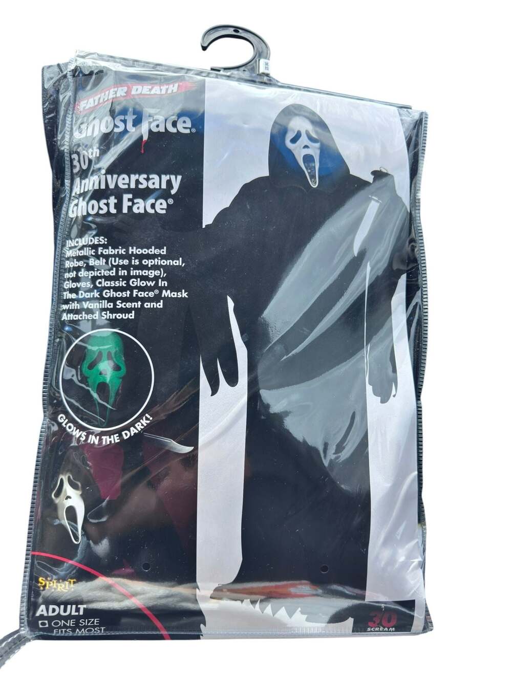 30th Anniversary Ghost Face Costume Adult One Size Spirit Halloween